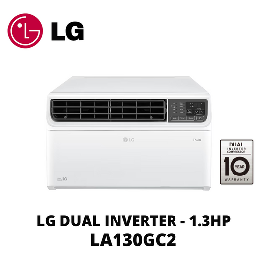 LG Dual Inverter Window Type Airconditioner 1.3 HP LA130GC2